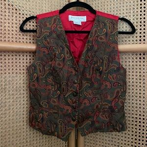 Paisley cropped vest